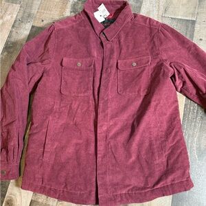Robert Graham Burgundy Corduroy Jacket Shirt • Luxe Shacket • NWT $298